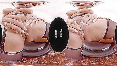 Hot milf with huge tits and a dildo