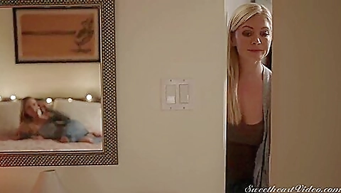 Hot blonde gets wild with two